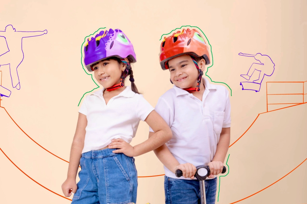 Unveiling:<br />
India's Trendiest
Kids Helmet
